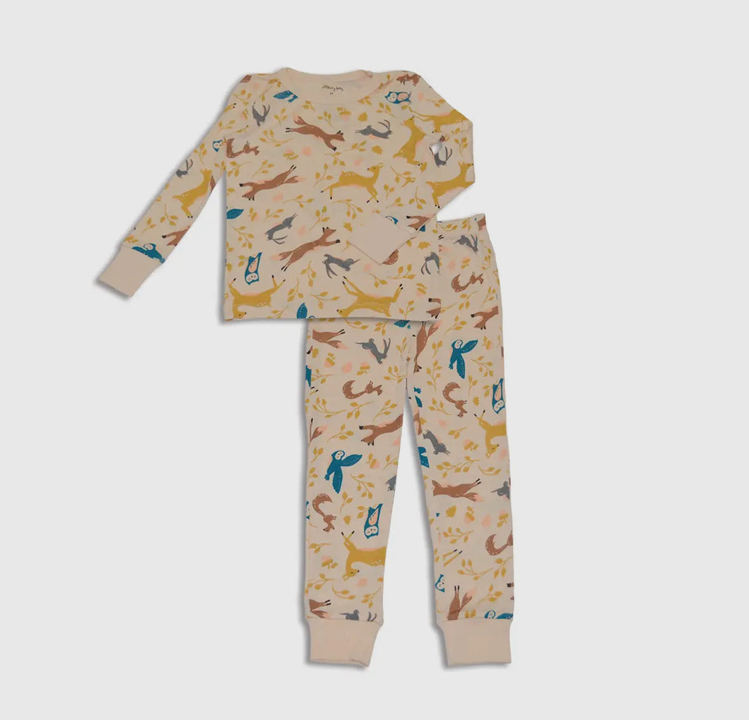 NEW Bamboo Long Sleeve Pajama Set, 2T // Silkberry Baby