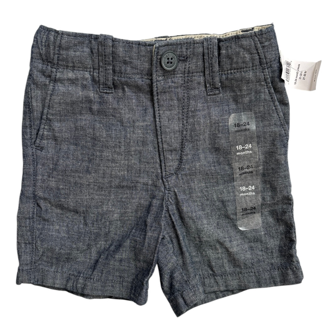 NEW Chambray Shorts, 18-24m // Gap