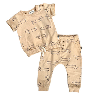 Organic Daschund Set, 12m // Rabbit + Bear