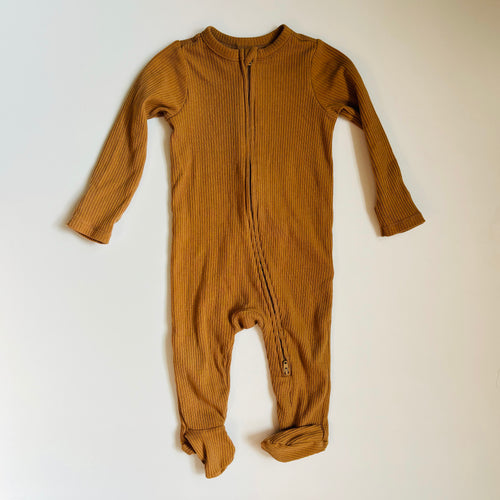 Ribbed Sleeper with 2-way Zipper, 6-12m
