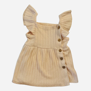 Knit Flutter Sleeve Dress, 9-12m