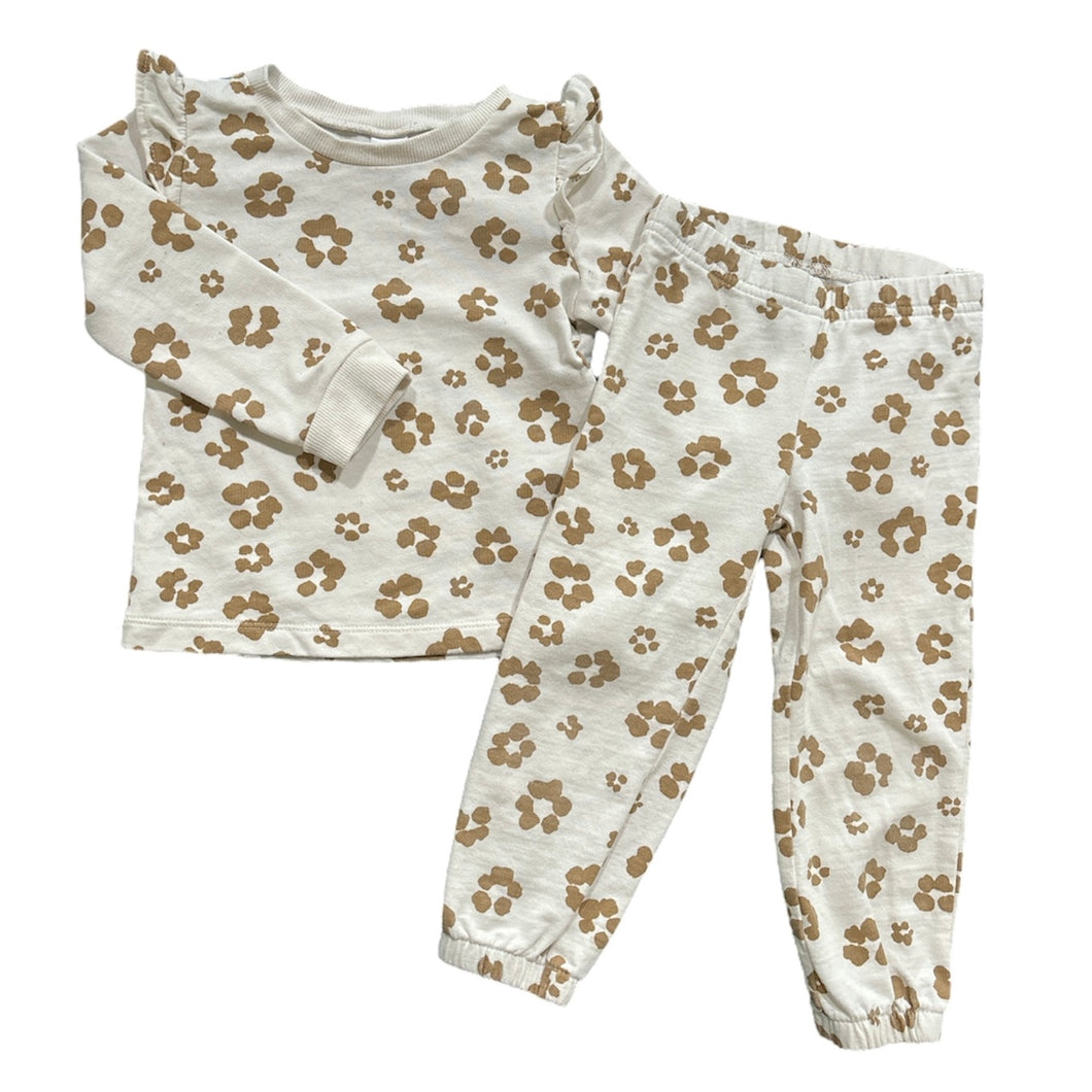 Animal Print Jogging Suit, 2T