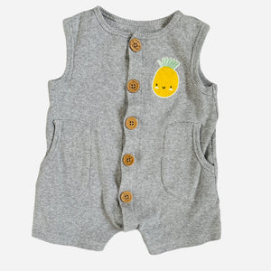 Pineapple Romper, 3-6m // Indigo