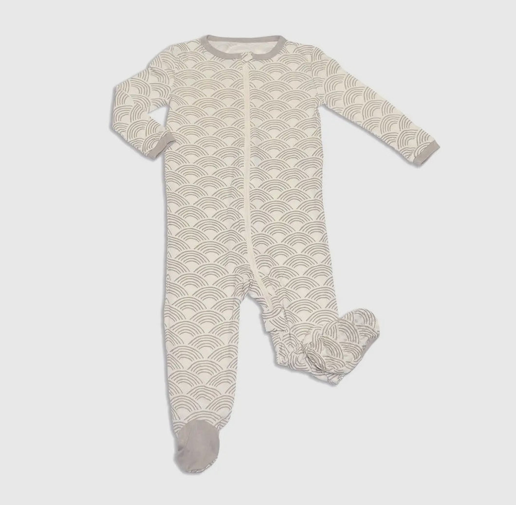 NEW Bamboo Zip-Up Footed Sleeper, 3-6m // Silkberry Baby