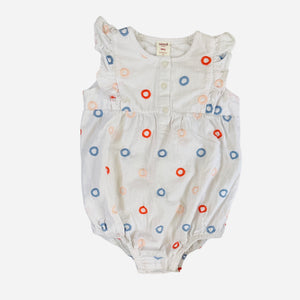 Embroidered Bubble Romper, 18-24m // Seed Heritage