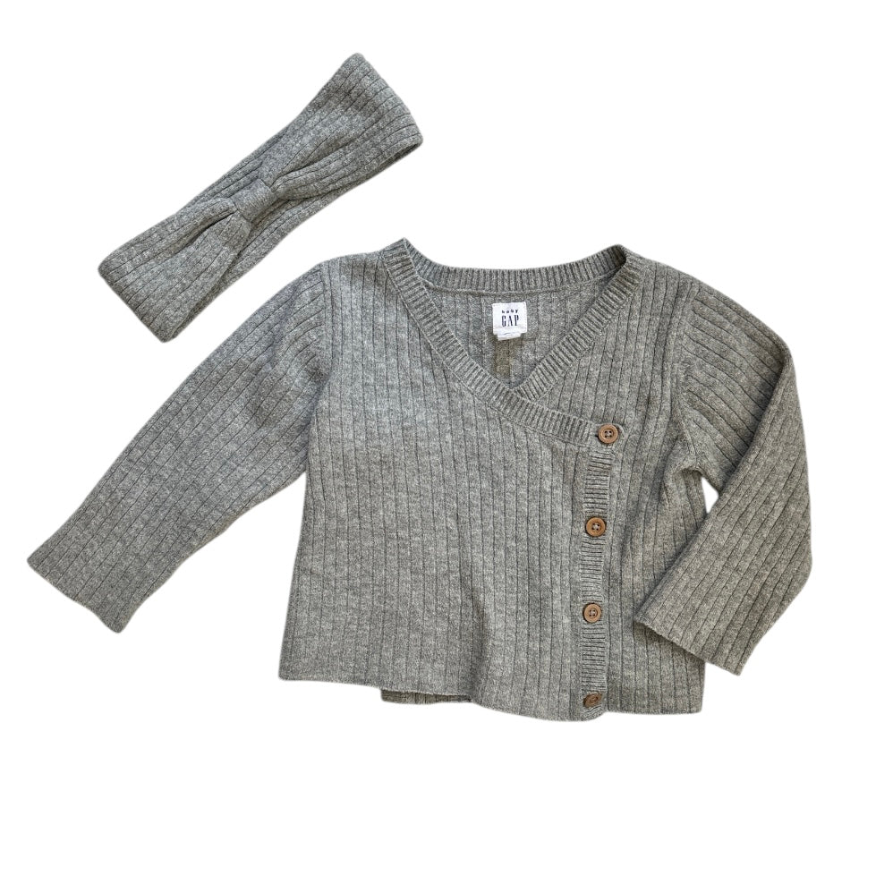 Cardigan with Headband, 12-18m // Gap