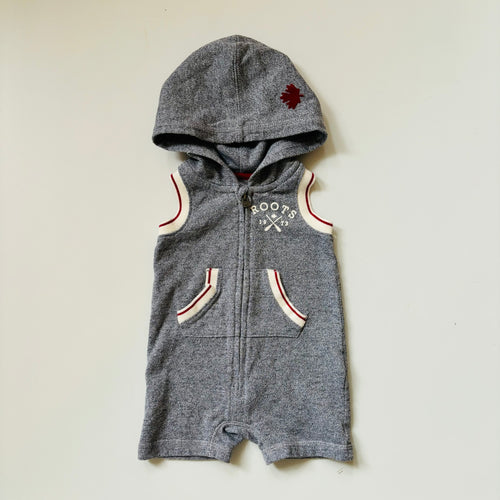 Hooded Romper, 0-3m // Roots