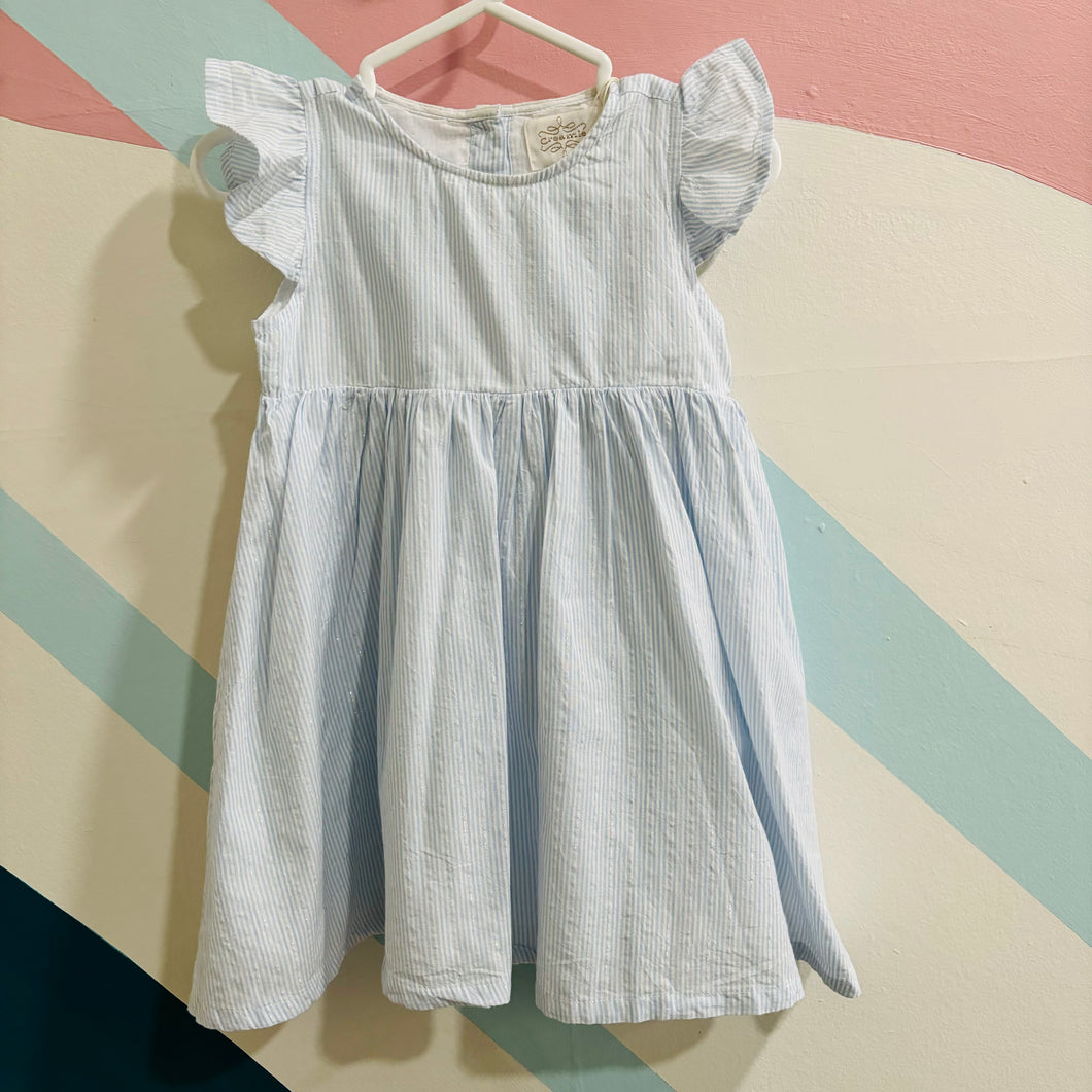 NEW Blue Striped Dress, 2 years // Creamie