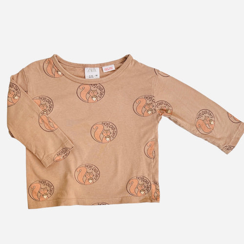 Long Sleeve Tee, 9-12m // Zara