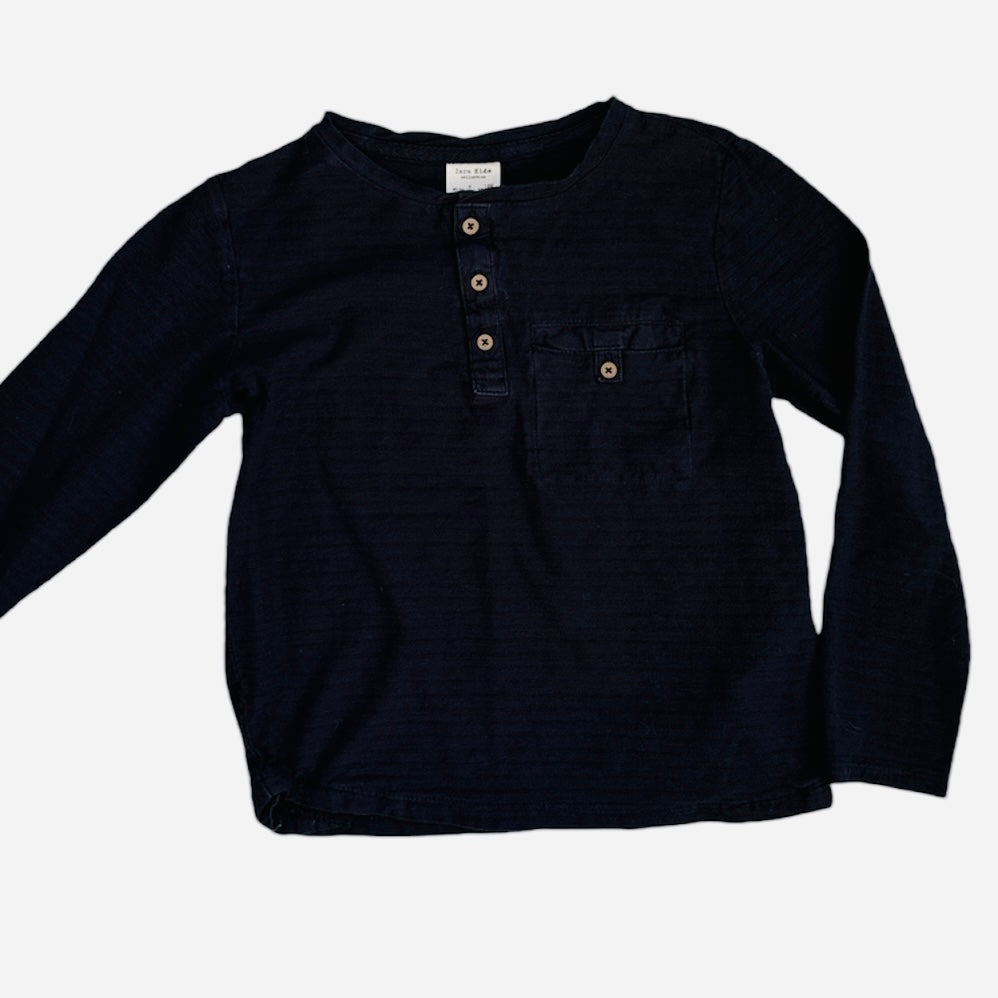 Navy Henley, 7 years // Zara