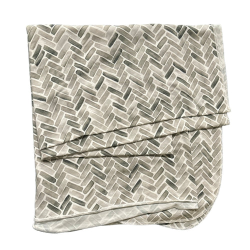 Knit Swaddle Blanket // Copper Pearl