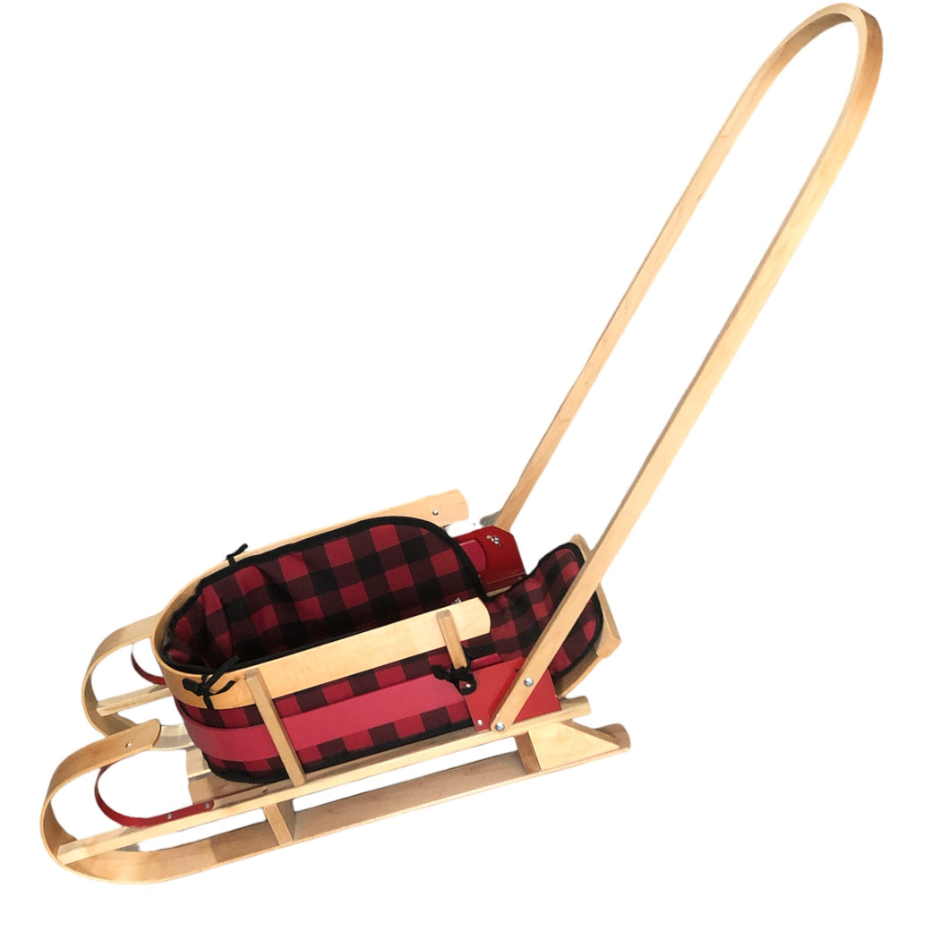 Toboggan with Removable Seat Liner & Pull