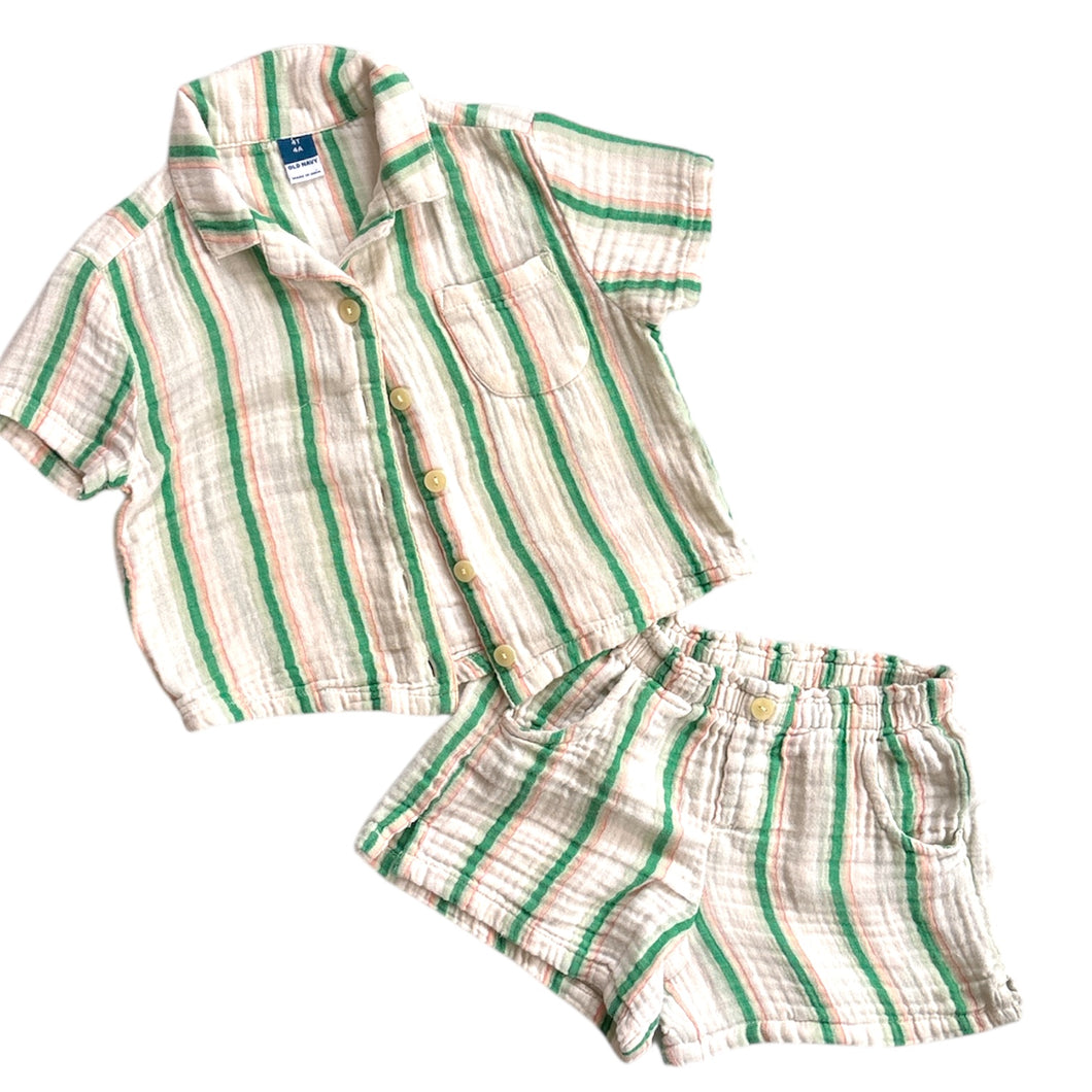 Muslin Shorts Set, 4T // Old Navy