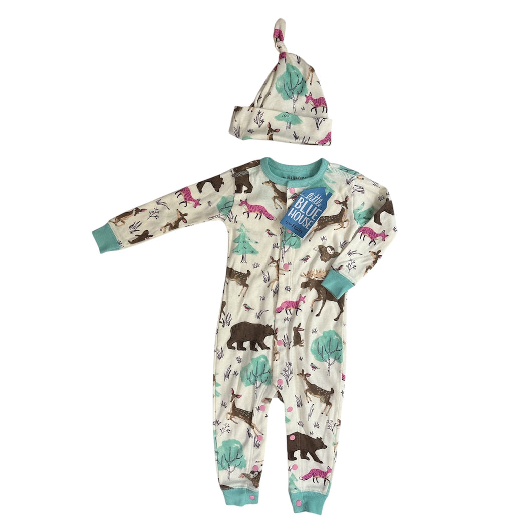 NEW Forest Creatures Sleeper & Hat, 12-18m // Hatley