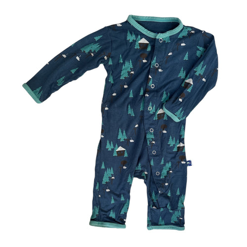 Bamboo Romper, 0-3m // Kickee Pants