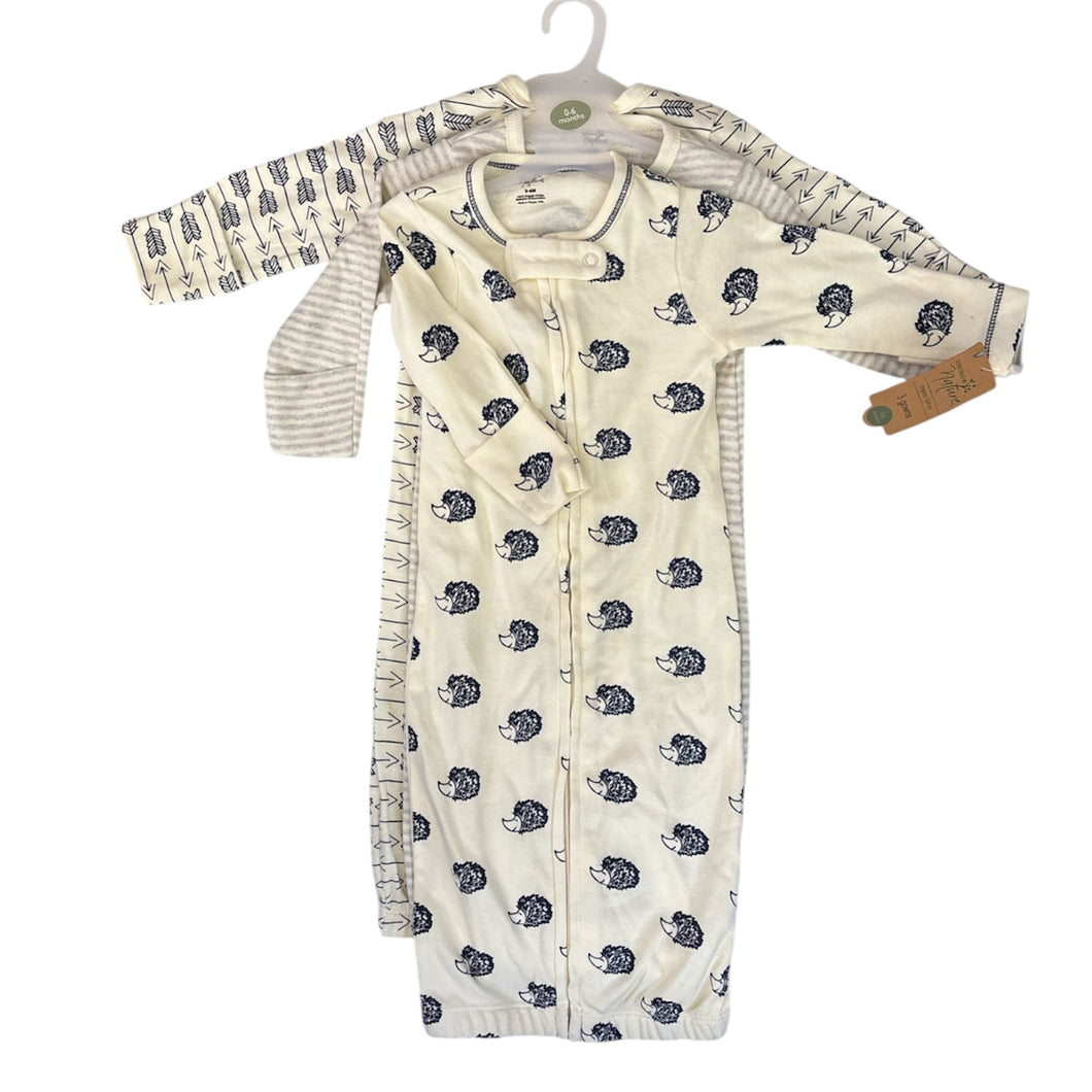 NEW Organic Cotton Sleep Gowns, 0-6m // Touched By Nature