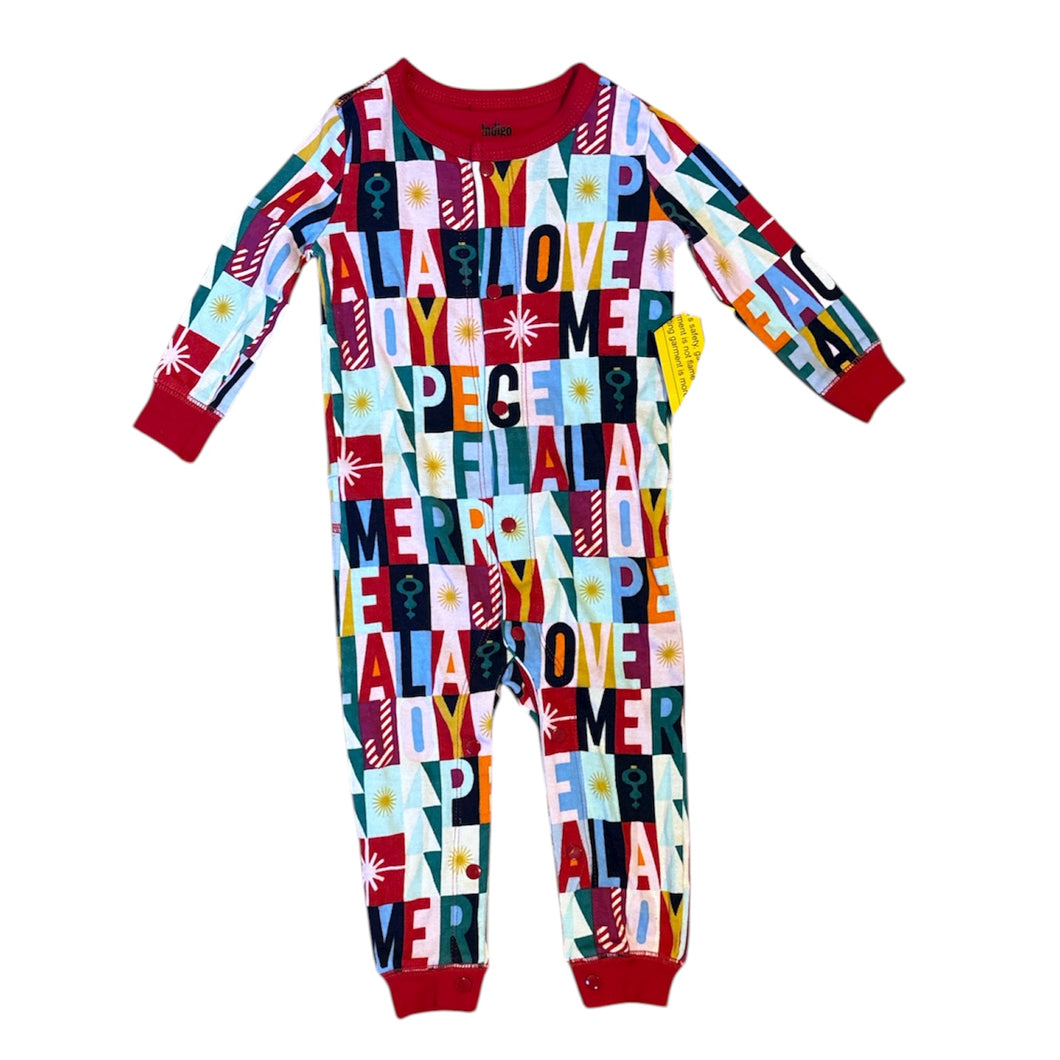 NEW Organic Cotton Holiday Sleeper, 12-18m // Indigo