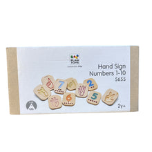 Load image into Gallery viewer, Hand Sign Numbers 1-10, 2+ years // Plan Toys