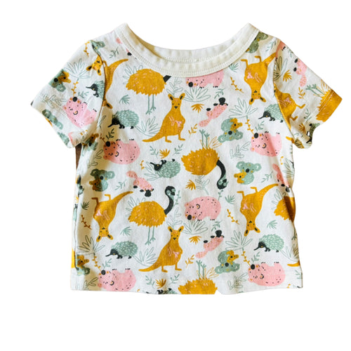 Australian Animals Tee, 3-6m