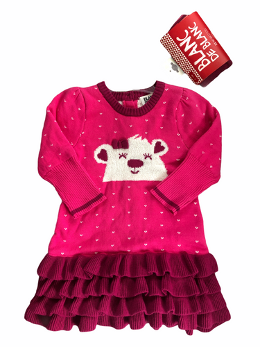 NEW Sweater Dress with Tights, 9m // Blanc de blanc