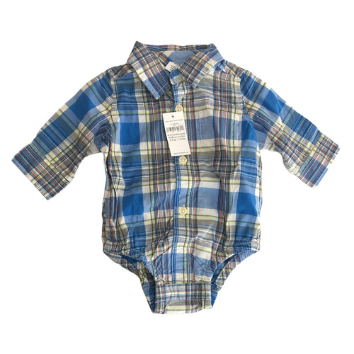 NEW Plaid Bodysuit, 0-3m // Gap
