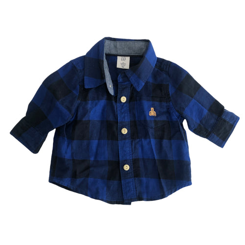 Plaid Shirt, 0-3m // Gap